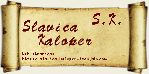 Slavica Kaloper vizit kartica